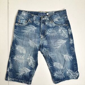 EUC Original Marines Boys Blue Palm Print Bermuda Shorts - Size 8